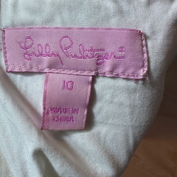 Lilly Pulitzer Strapless Floral 100% Cotton Colorful Mini Dress With Pockets - Picture 9 of 10